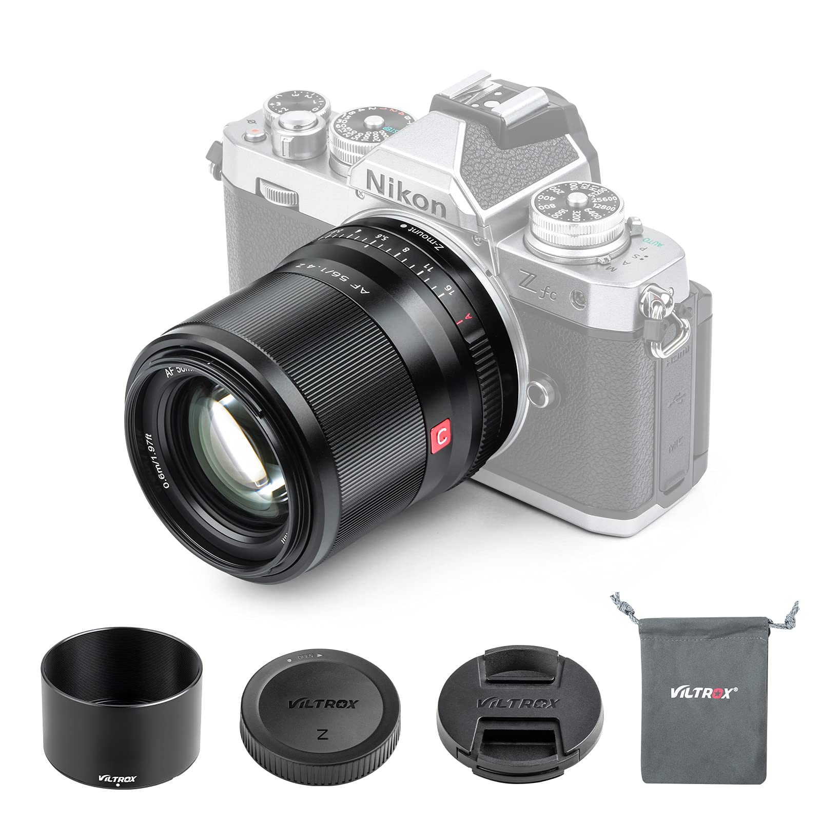 VILTROX Single Focus Lens for Nikon Z Mount AF 56mm STM Wide Angle Lens Interchangeable Lens for Nikon Z Mount Eye AF Compatible Large Aperture
VILTROX Single Focus Lens for Nikon Z Mount AF 56mm STM Wide Angle Lens Interchangeable Lens for Nikon Z Mount Eye AF Compatible Large Aperture