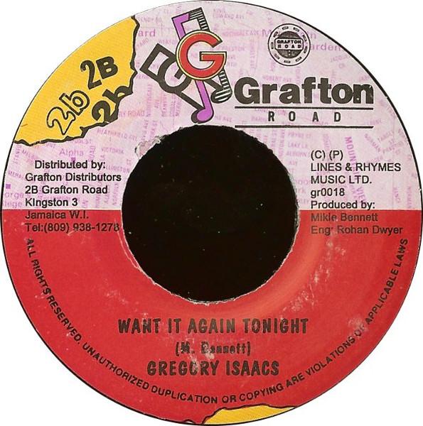 7inch Record GREGORY ISAACS Want It Again Tonight GR0018 2B GRAFTON ROA Jamaica Reggae Ska Dub Used
7inch Record GREGORY ISAACS Want It Again Tonight GR0018 2B GRAFTON ROA Jamaica Reggae Ska Dub Used