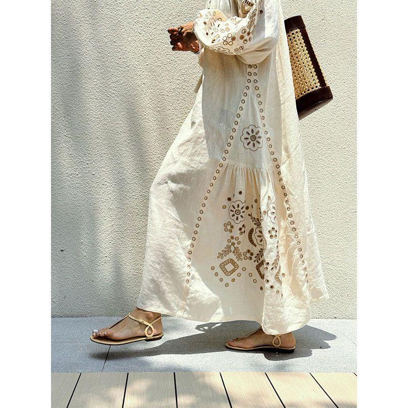 Retro Japanese Dress Niche Design Embroider White S
Retro Japanese Dress Niche Design Embroider White S