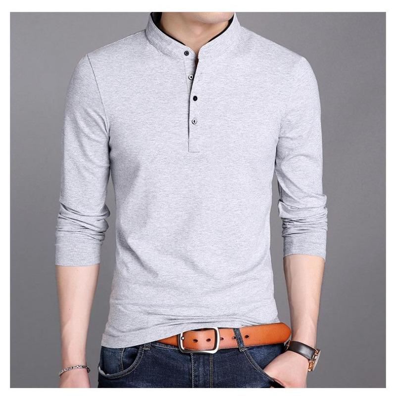 Men s Slim Fit Korean Style Stand-Up Collar Long Sleeve T-Shirt, Solid Color Spring Fashion 4XL сірий колір
Men s Slim Fit Korean Style Stand-Up Collar Long Sleeve T-Shirt, Solid Color Spring Fashion 4XL сірий колір