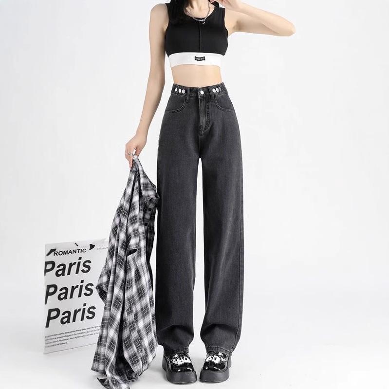 Women s 2024 High-Waisted Wide-Leg Jeans - Spring & Autumn Loose Floor-Length Straight Pants Small серый
Women s 2024 High-Waisted Wide-Leg Jeans - Spring & Autumn Loose Floor-Length Straight Pants Small серый