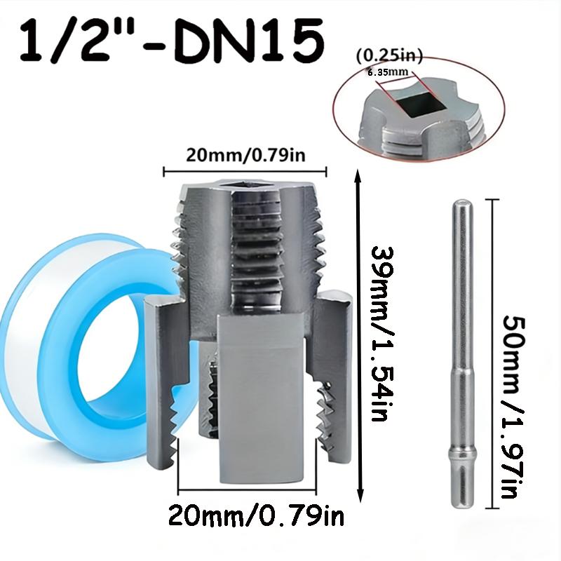 4 шт. Інструмент для нарізання різьби на трубах PPR + Стрічка-ущільнювач для водопровідних труб, Внутрішня та зовнішня різьба для труб ПВХ та PPR
4 шт. Інструмент для нарізання різьби на трубах PPR + Стрічка-ущільнювач для водопровідних труб, Внутрішня та зовнішня різьба для труб ПВХ та PPR