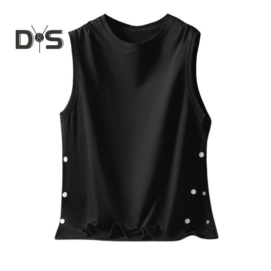 Мужской жилет без рукавов с круглым вырезом, свободный крой, майки с застежкой по бокам, однотонные повседневные топы, летняя одежда M чёрный
Мужской жилет без рукавов с круглым вырезом, свободный крой, майки с застежкой по бокам, однотонные повседневные топы, летняя одежда M чёрный