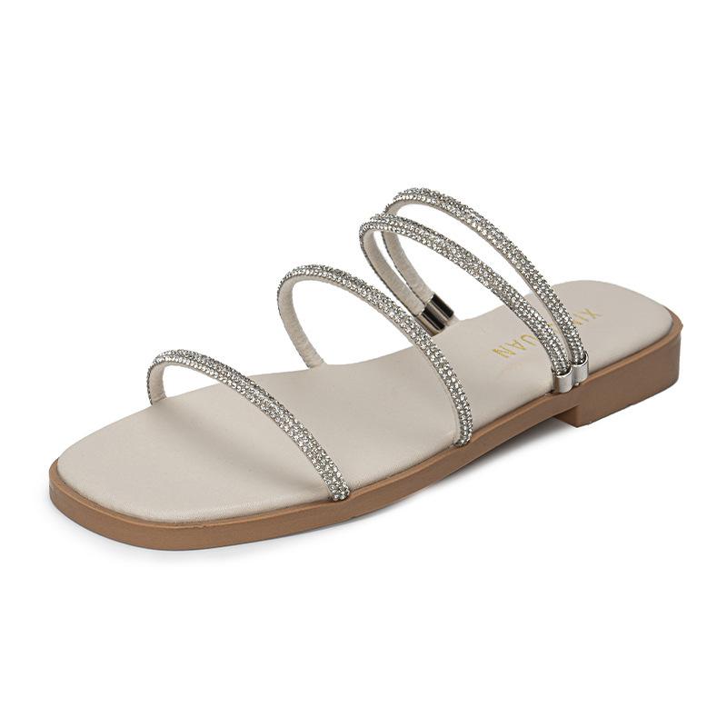 Fashion crystal narrow band flat sandals women two wears summer slides party shoes bling strap gladiator sandalias mujer big size 43 36 белый
Fashion crystal narrow band flat sandals women two wears summer slides party shoes bling strap gladiator sandalias mujer big size 43 36 белый