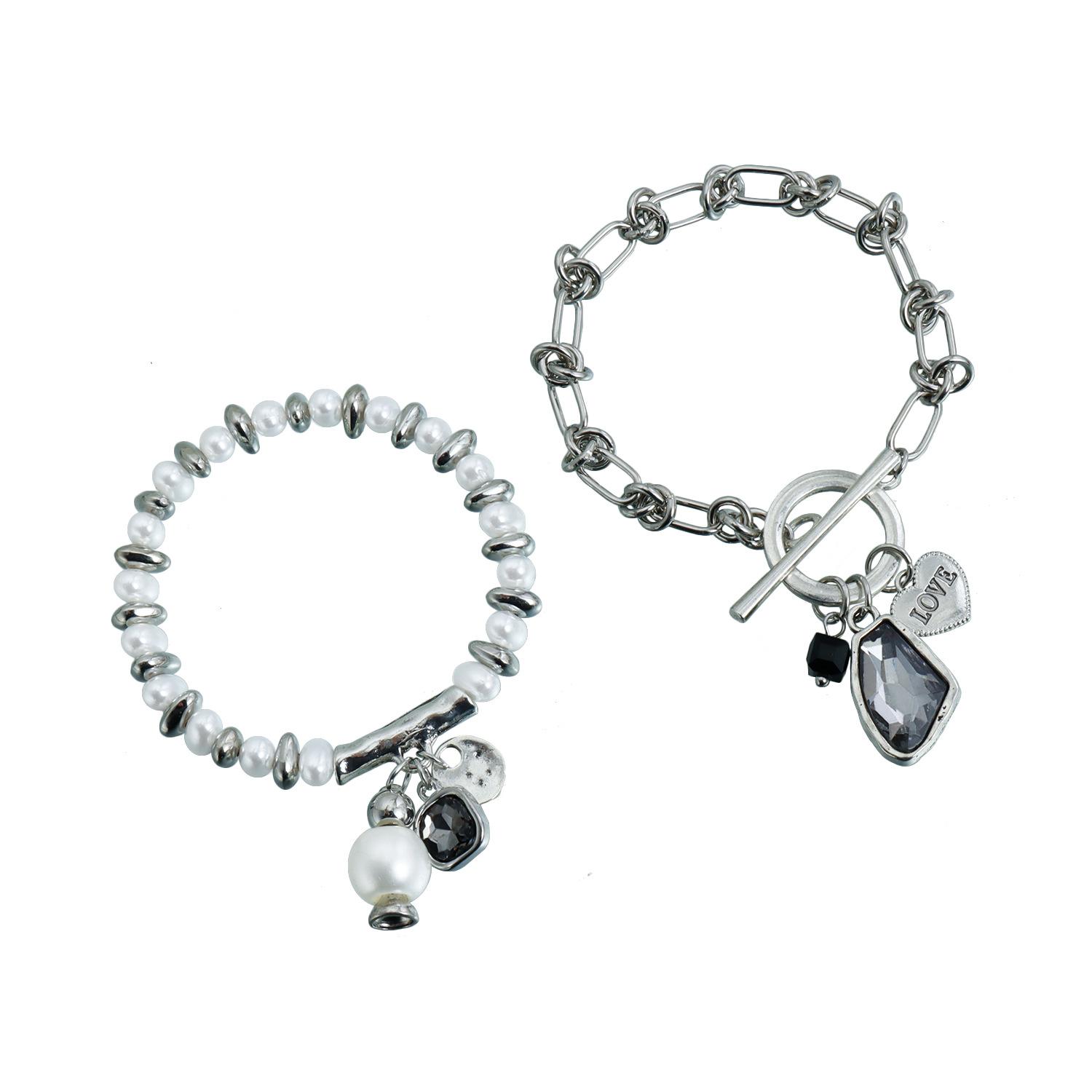 Jewelry retro and old double-layer beaded pearl bracelet, fashionable design black diamond elastic jewelry
Jewelry retro and old double-layer beaded pearl bracelet, fashionable design black diamond elastic jewelry