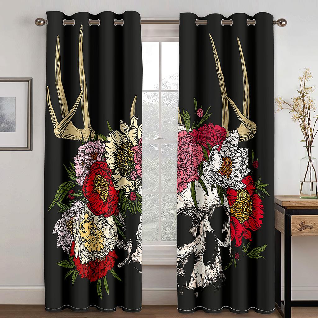 Череп смерти и цветы Последняя серия цифровая печать занавесок гостиная спальня 90г полиэстер ткань для штор две панели W50xH130(CM)x2pcs&Grommet Top
Череп смерти и цветы Последняя серия цифровая печать занавесок гостиная спальня 90г полиэстер ткань для штор две панели W50xH130(CM)x2pcs&Grommet Top