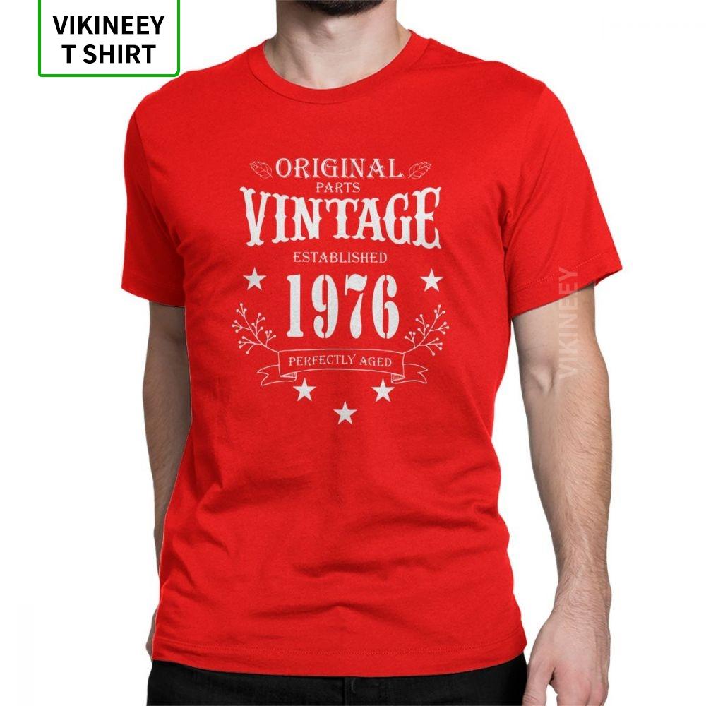Birthday TShirts Original Parts Vintage Established 1976 Perfectly Aged T Shirts Men New Style Tops Funny 100 Cotton Tees S
Birthday TShirts Original Parts Vintage Established 1976 Perfectly Aged T Shirts Men New Style Tops Funny 100 Cotton Tees S