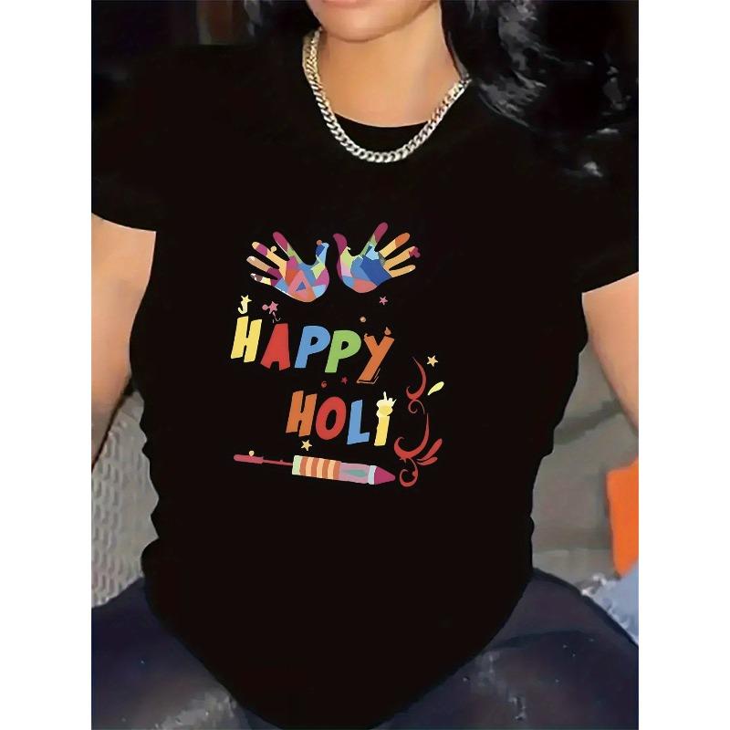 Happy Holi Graphic Short Sleeve Tee Comfortable For Festive Parties Indoor Outdoor Events S чёрный
Happy Holi Graphic Short Sleeve Tee Comfortable For Festive Parties Indoor Outdoor Events S чёрный
