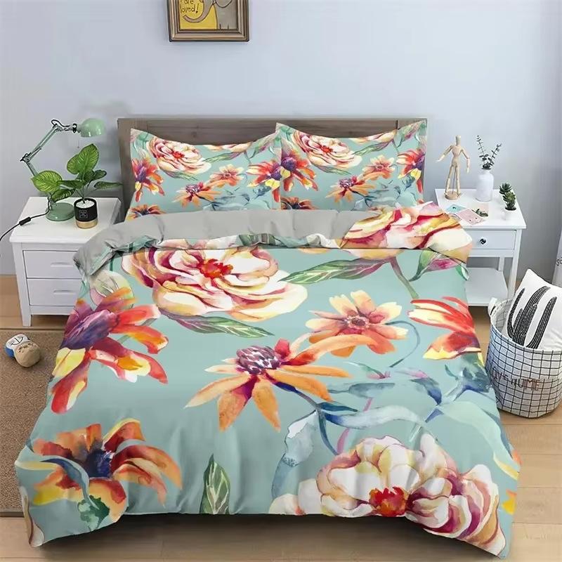 Warm Floral Down Comforter Set Bedding Set 3-piece Coverlet Set 135*200cm
Warm Floral Down Comforter Set Bedding Set 3-piece Coverlet Set 135*200cm