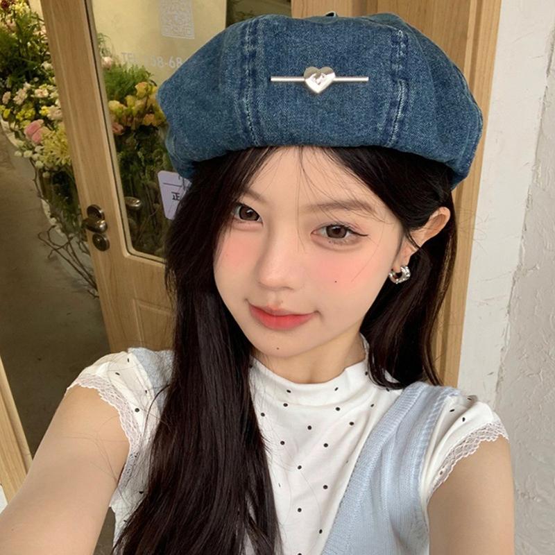 1Pc Harajuku Retro Denim Berets Caps For Women Spring And Summer Travel Sunscreen Versatile Love Pin Sweet Painter Hat синій
1Pc Harajuku Retro Denim Berets Caps For Women Spring And Summer Travel Sunscreen Versatile Love Pin Sweet Painter Hat синій