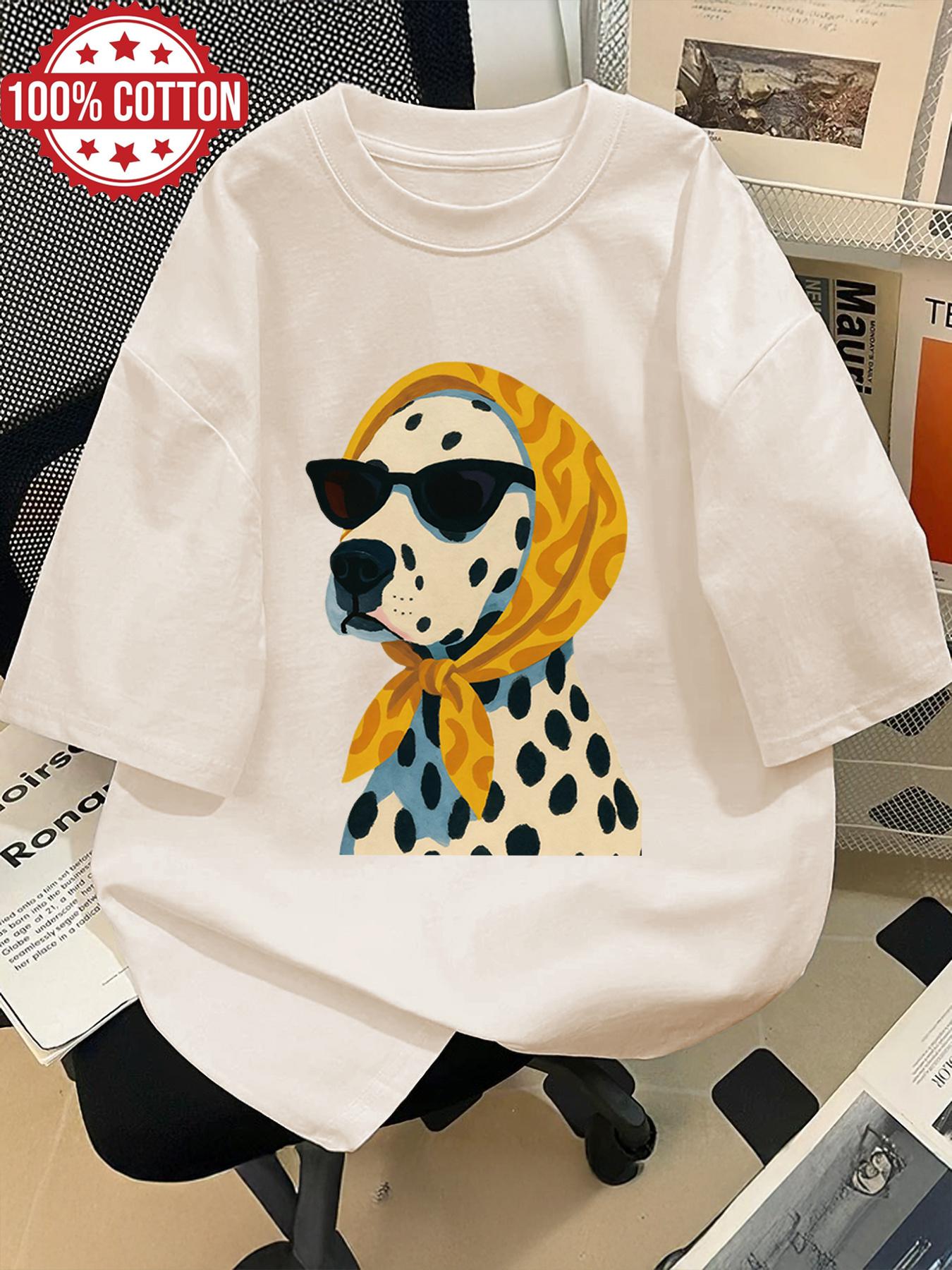 2026 Summer Retro Womens Dalmatian Print TShirt Unisex Cotton and Breathable Short Sleeve Oversized Loose Casual S
2026 Summer Retro Womens Dalmatian Print TShirt Unisex Cotton and Breathable Short Sleeve Oversized Loose Casual S