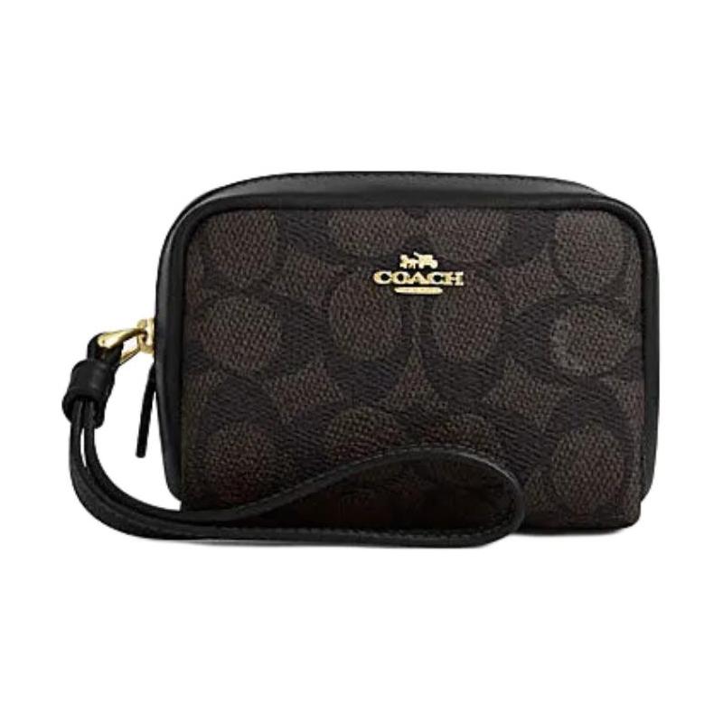COACH 11 Brand logo metal zipper closure, artificial leather and recycled leather, wrist bag, clutch, mini women s walnut color and black чёрный
COACH 11 Brand logo metal zipper closure, artificial leather and recycled leather, wrist bag, clutch, mini women s walnut color and black чёрный