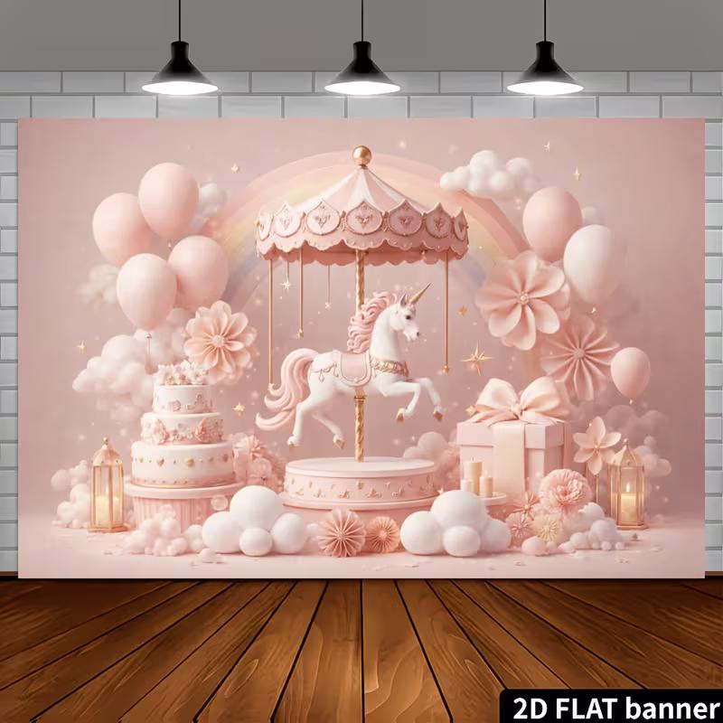 2D Dreamy Pastel Unicorn Backdrop with Rainbow & Clouds Party Photo Booth Background 47.2x31.5inch/120*80cm
2D Dreamy Pastel Unicorn Backdrop with Rainbow & Clouds Party Photo Booth Background 47.2x31.5inch/120*80cm