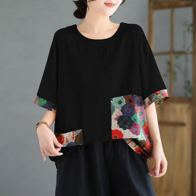 Cotton and Linen Literary Retro Five-point Sleeve Cotton and Linen V-neck T-shirt Ladies Loose and Thin Embroidered Blouse 3XL чорний
Cotton and Linen Literary Retro Five-point Sleeve Cotton and Linen V-neck T-shirt Ladies Loose and Thin Embroidered Blouse 3XL чорний