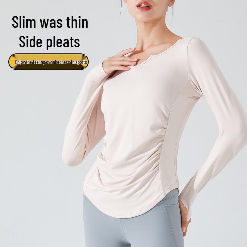 Pleated Long Sleeve Yoga Top - Quick-Dry, Breathable, Slim Fit for Running and Fitness XL
Pleated Long Sleeve Yoga Top - Quick-Dry, Breathable, Slim Fit for Running and Fitness XL