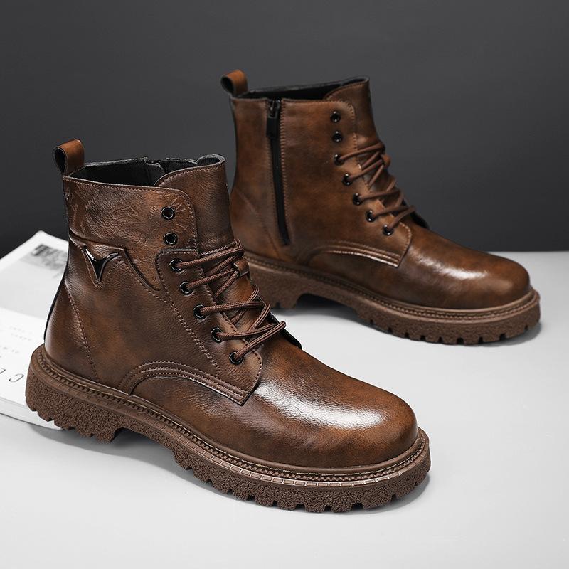 Autumn and winter European and American fashion men s Martin boots leather casual leather boots big head tooling boots men s boots heightened 46
Autumn and winter European and American fashion men s Martin boots leather casual leather boots big head tooling boots men s boots heightened 46