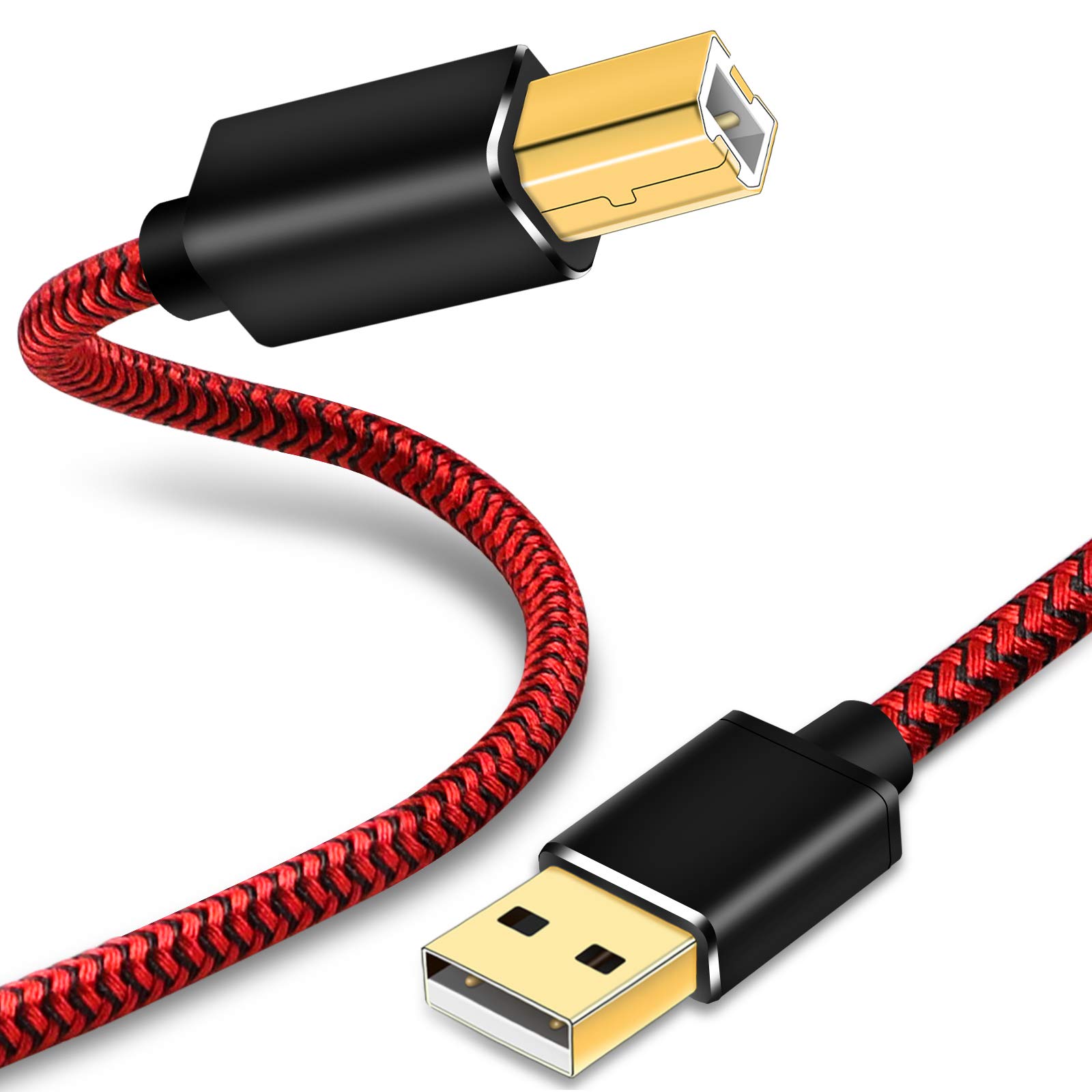 USB Printer Cable LiuTian USB Woven Mesh Metal Shell A to B Scanner Suitable for 15m, 2.0 (Male) (Male) Cable, HP, Canon, Brother, Dell, Xerox, etc.
USB Printer Cable LiuTian USB Woven Mesh Metal Shell A to B Scanner Suitable for 15m, 2.0 (Male) (Male) Cable, HP, Canon, Brother, Dell, Xerox, etc.