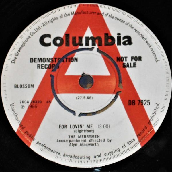 7inch Record MERRYMEN For Lovin Me DB7925PROMO Columbia 1966 UK World Music Used
7inch Record MERRYMEN For Lovin Me DB7925PROMO Columbia 1966 UK World Music Used