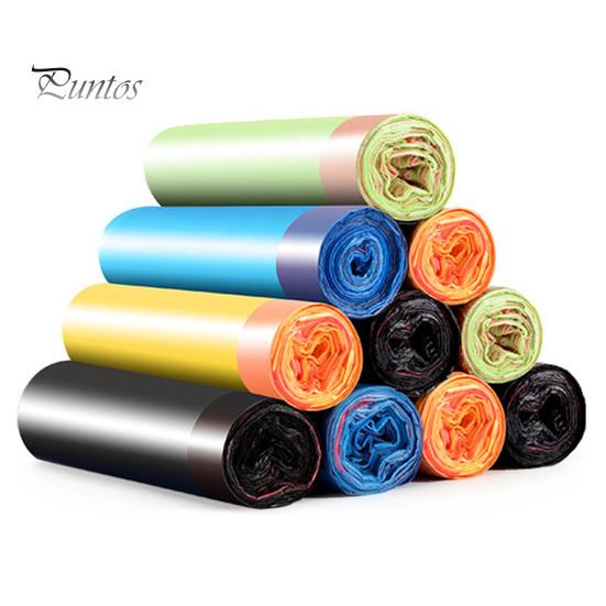 10 рулонов/150 штук мусорных мешков Высокоплотные мусорные мешки с завязкой Легко отрывающиеся мусорные мешки для туалетов Дома Офисы Кухни разноцветный