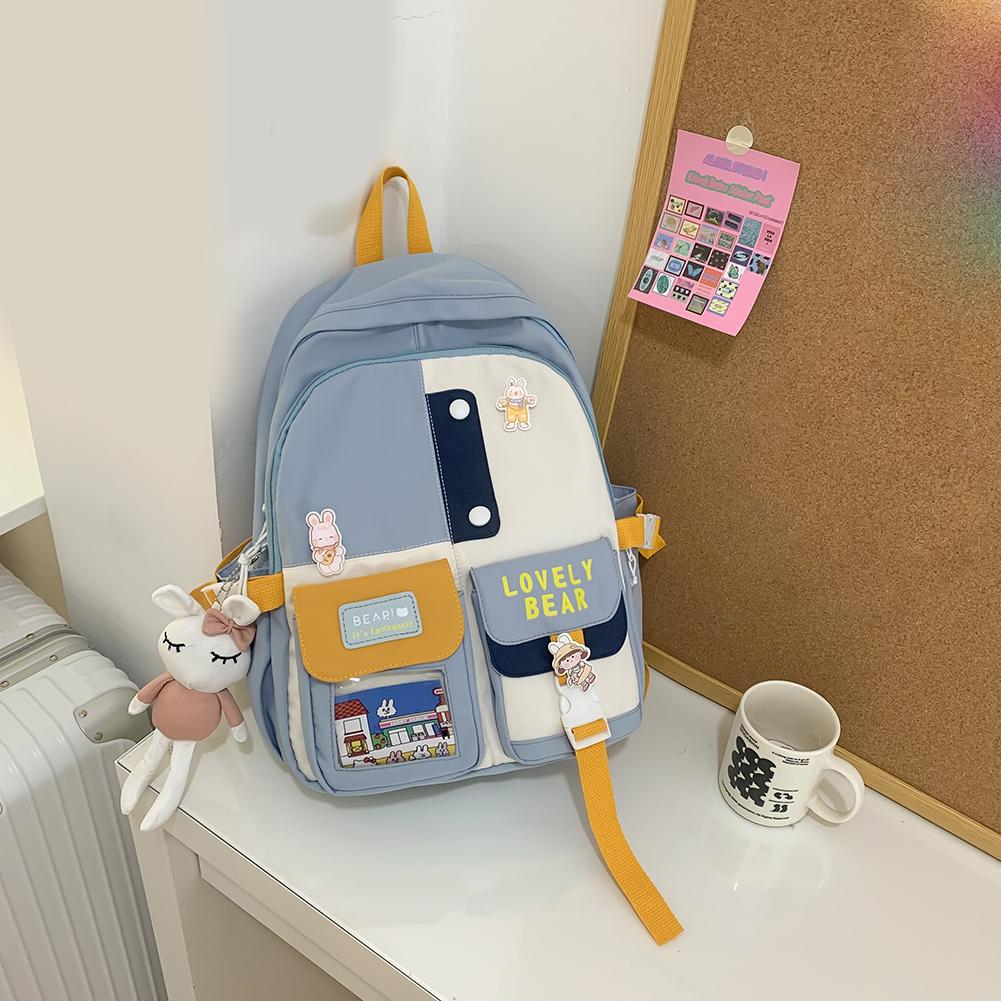 Повседневный стиль преппи, школьные сумки для студентов, модный холщовый контрастный цвет, большой вместительный рюкзак для женщин с подвесками в виде коровы
Повседневный стиль преппи, школьные сумки для студентов, модный холщовый контрастный цвет, большой вместительный рюкзак для женщин с подвесками в виде коровы