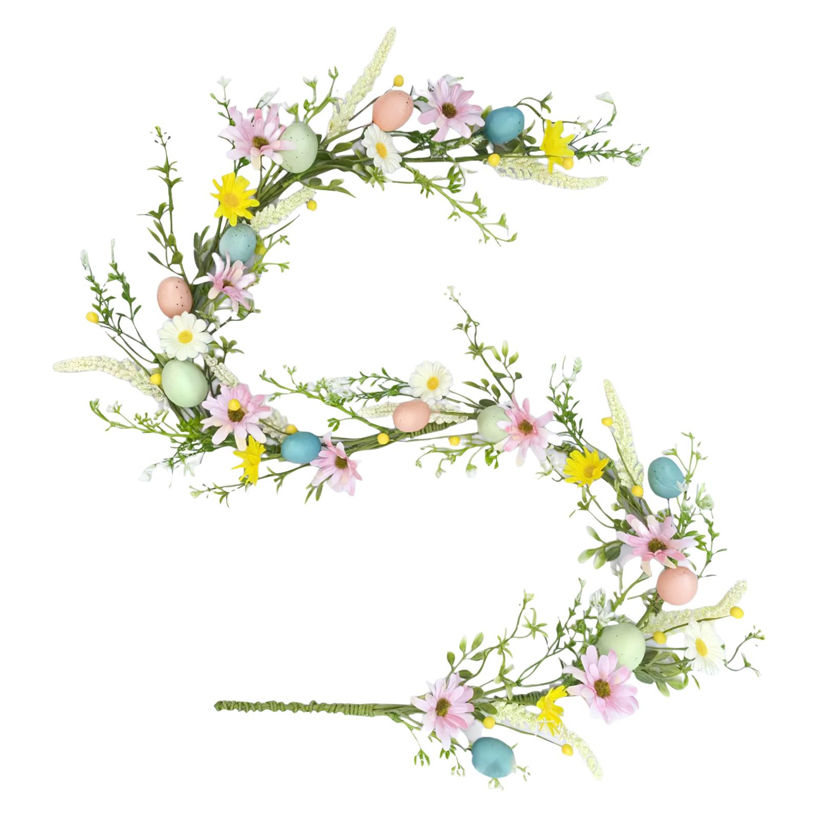 Artificial Egg and Flower Garland with Faux Daisy and Foliage for Seasonal Indoor Outdoor Home Decor Display One Size
Artificial Egg and Flower Garland with Faux Daisy and Foliage for Seasonal Indoor Outdoor Home Decor Display One Size