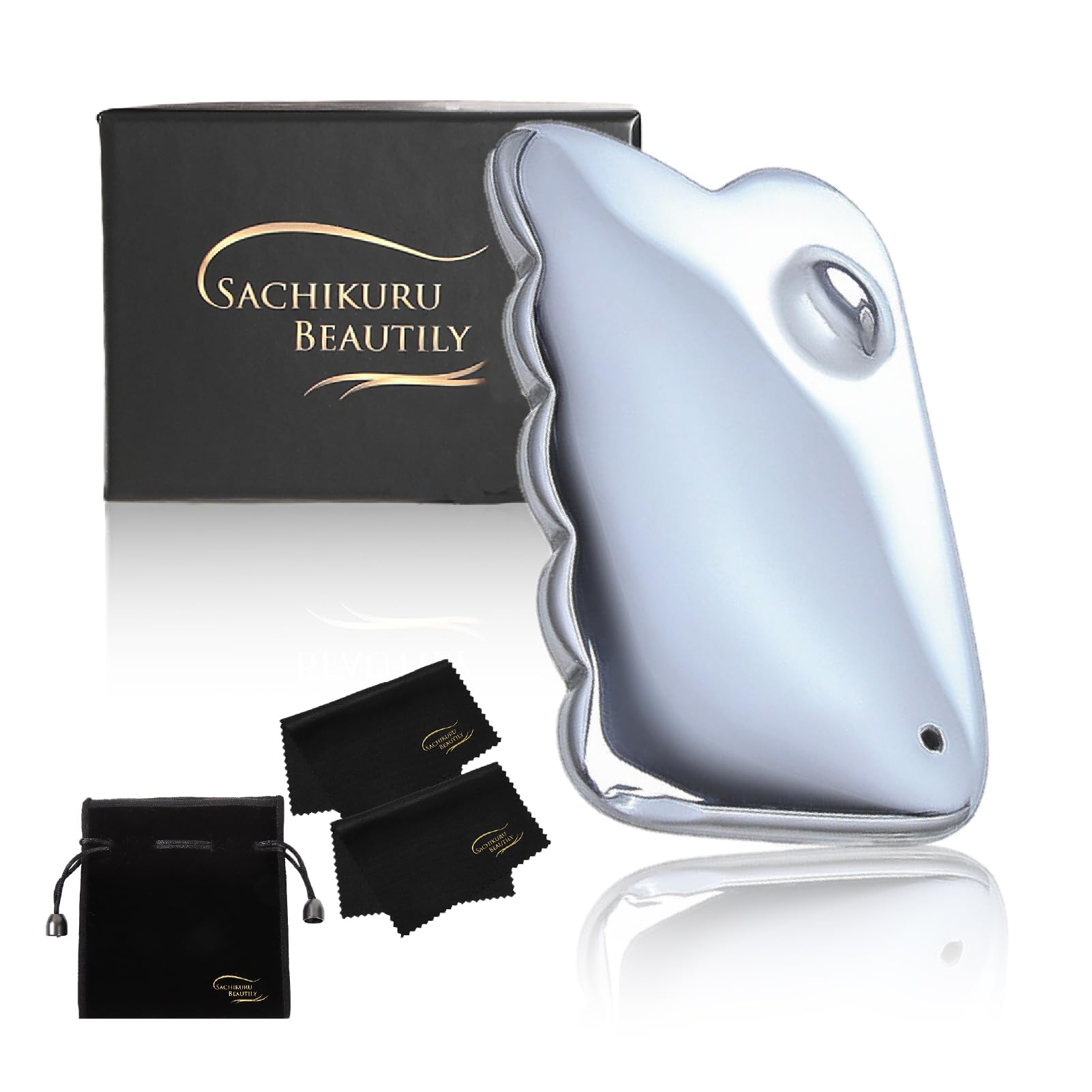 SACHIKURU BEAUTILY Gua Sha Plate (Storage Pouch & Cloth Included) Terahertz Mineral 99.9% Purity
SACHIKURU BEAUTILY Gua Sha Plate (Storage Pouch & Cloth Included) Terahertz Mineral 99.9% Purity