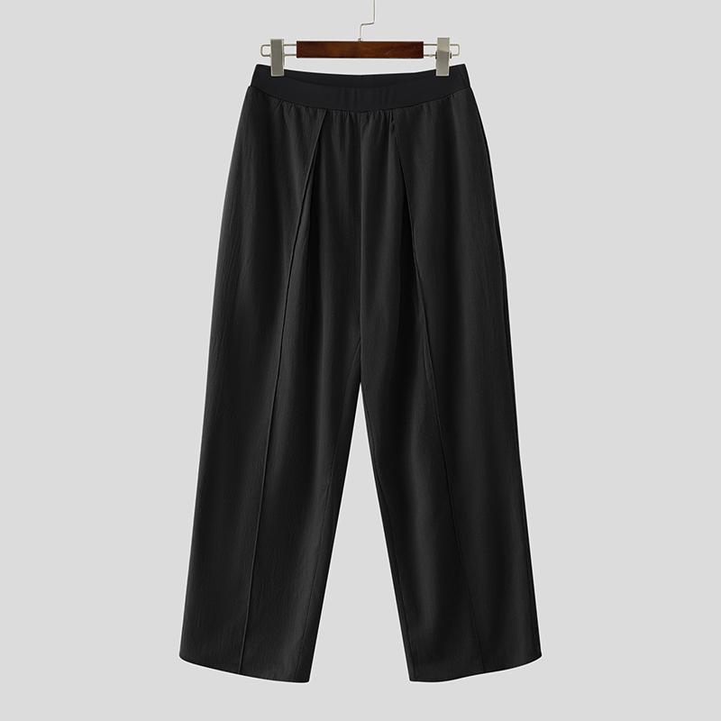 INCERUN Men Stitching Elastic Waist Casual Long Straight Pants Trousers чорний
INCERUN Men Stitching Elastic Waist Casual Long Straight Pants Trousers чорний
