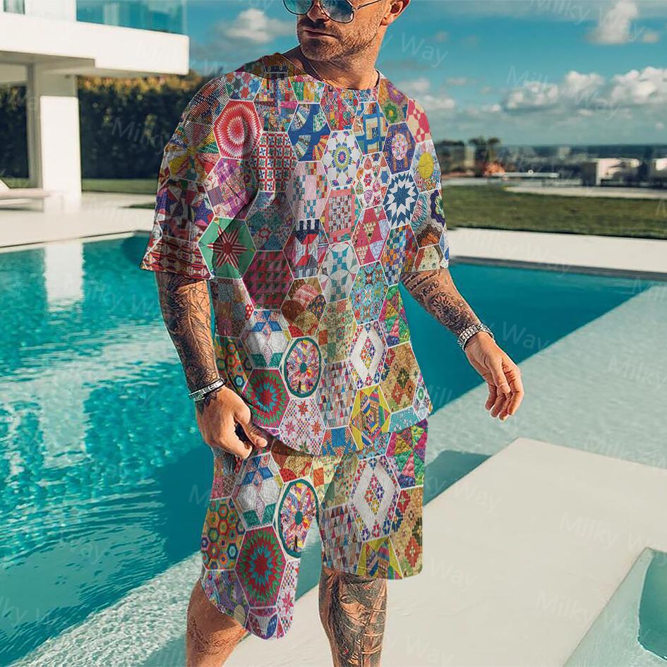 Summer Men s Tracksuit Bohemian Style 3D Print T-Shirt Short Set Vintage Oversized Suit Outdoor Clothing Male Casual Streetwear
Summer Men s Tracksuit Bohemian Style 3D Print T-Shirt Short Set Vintage Oversized Suit Outdoor Clothing Male Casual Streetwear