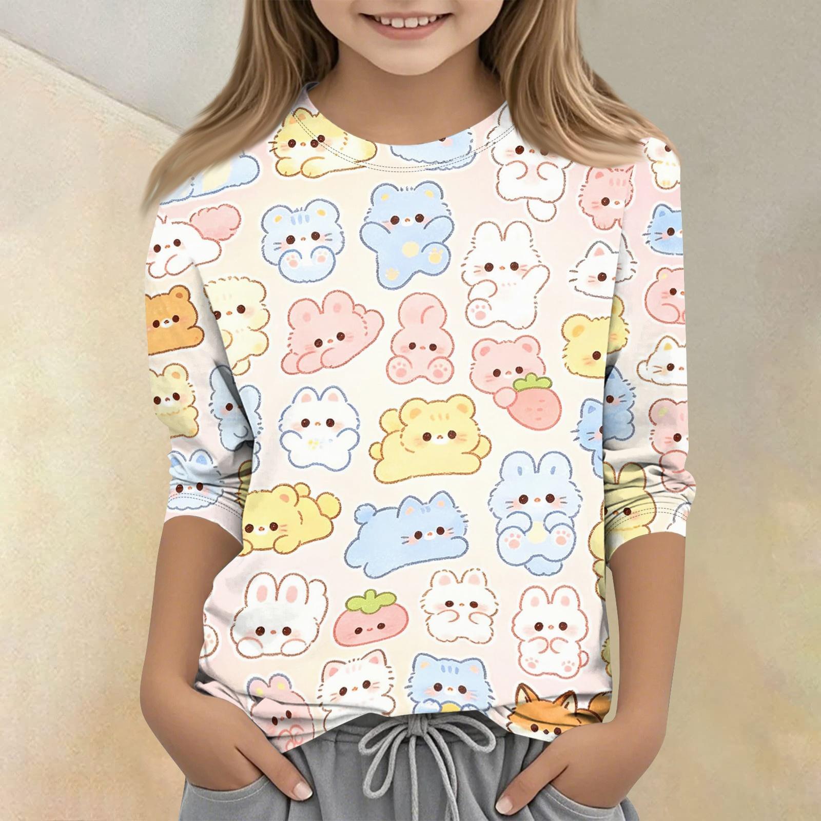 Kids Animal Print Crew Neck Three Quarter Sleeve Casual T Shirt Soft Fabric Comfortable Fit Lightweight Material Suitable for Everyday Wear 110 бежевый
Kids Animal Print Crew Neck Three Quarter Sleeve Casual T Shirt Soft Fabric Comfortable Fit Lightweight Material Suitable for Everyday Wear 110 бежевый