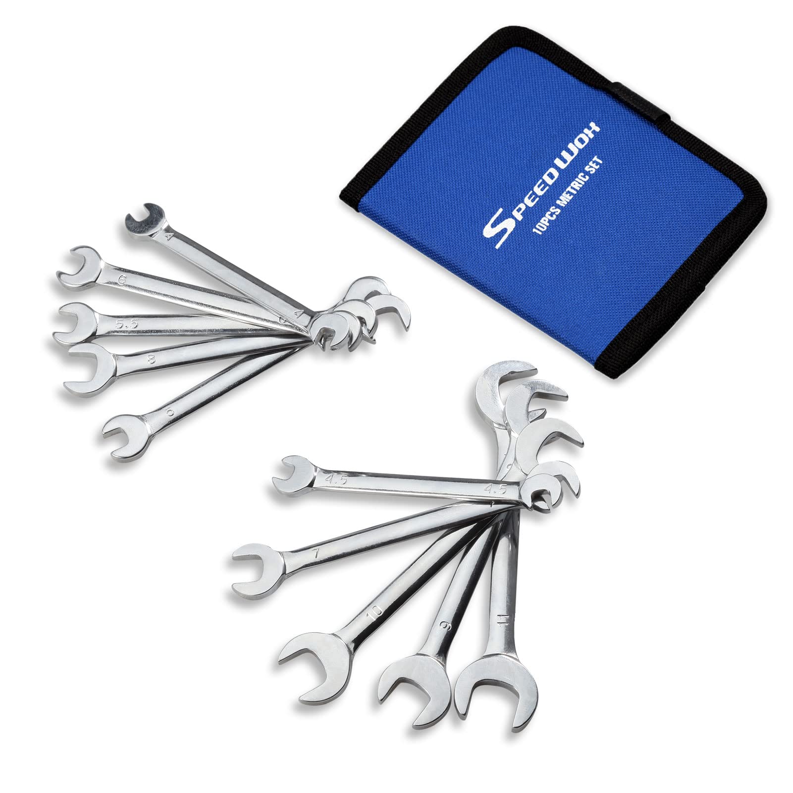 SPEEDWOX Thin Wrench Short Wrench Spanner Wrench Combination Storage Mirror Precision Work Tools 10-Piece Open-End Set, Metric, 4mm-11mm, Type,
SPEEDWOX Thin Wrench Short Wrench Spanner Wrench Combination Storage Mirror Precision Work Tools 10-Piece Open-End Set, Metric, 4mm-11mm, Type,