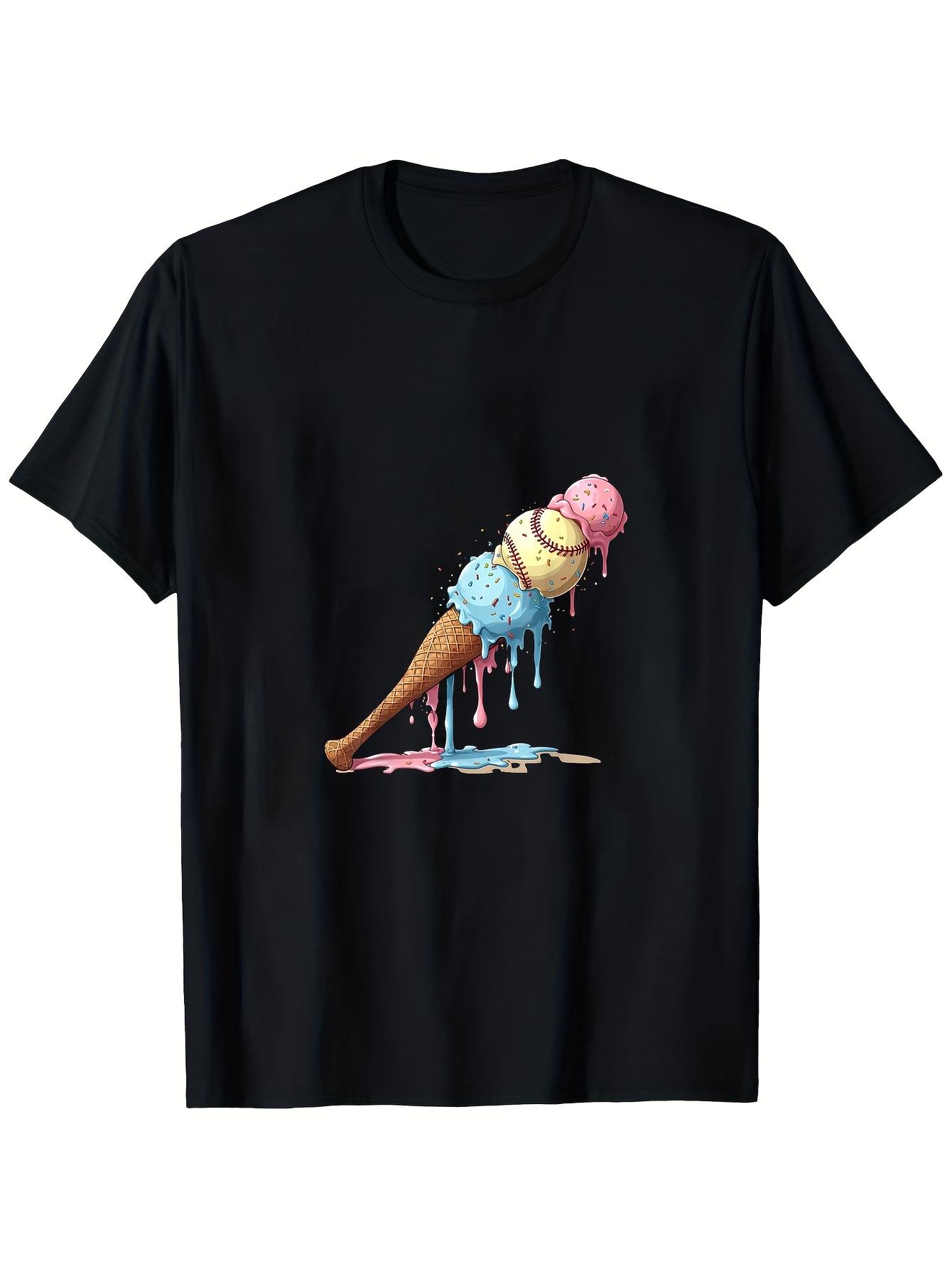 Short-Sleeved T-Shirt Featuring a Boy, Ice Cream, Dripping, And Baseball Bat Patterns; a Soft, Breathable, And Comfortable Top, Perfect As a Gift 5XL різнокольоровий
Short-Sleeved T-Shirt Featuring a Boy, Ice Cream, Dripping, And Baseball Bat Patterns; a Soft, Breathable, And Comfortable Top, Perfect As a Gift 5XL різнокольоровий