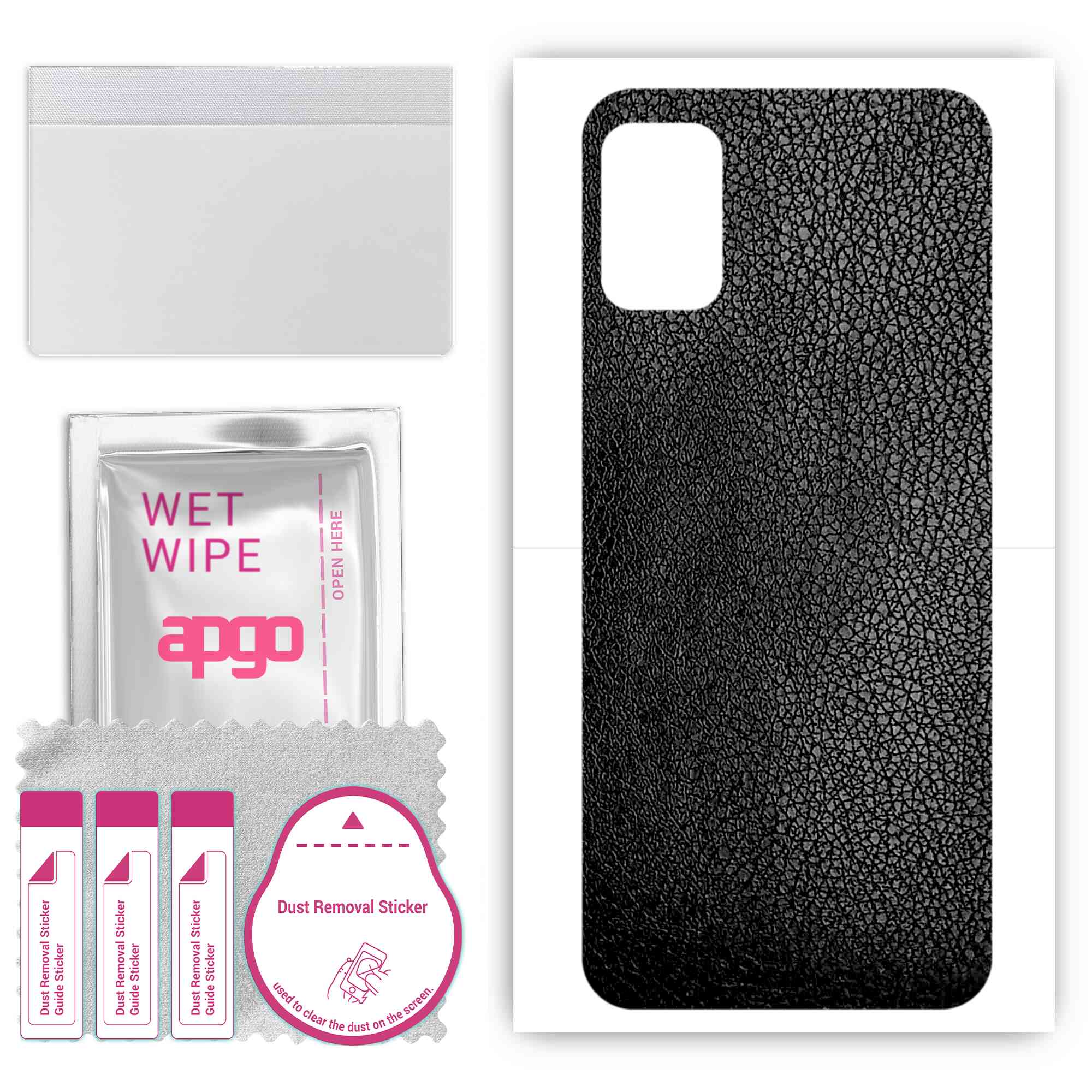 apgo Protective Skin Sticker for the back compatible with Umidigi A11, Wrap Film, Foil, Vinyl - Pattern Black Leather
apgo Protective Skin Sticker for the back compatible with Umidigi A11, Wrap Film, Foil, Vinyl - Pattern Black Leather
