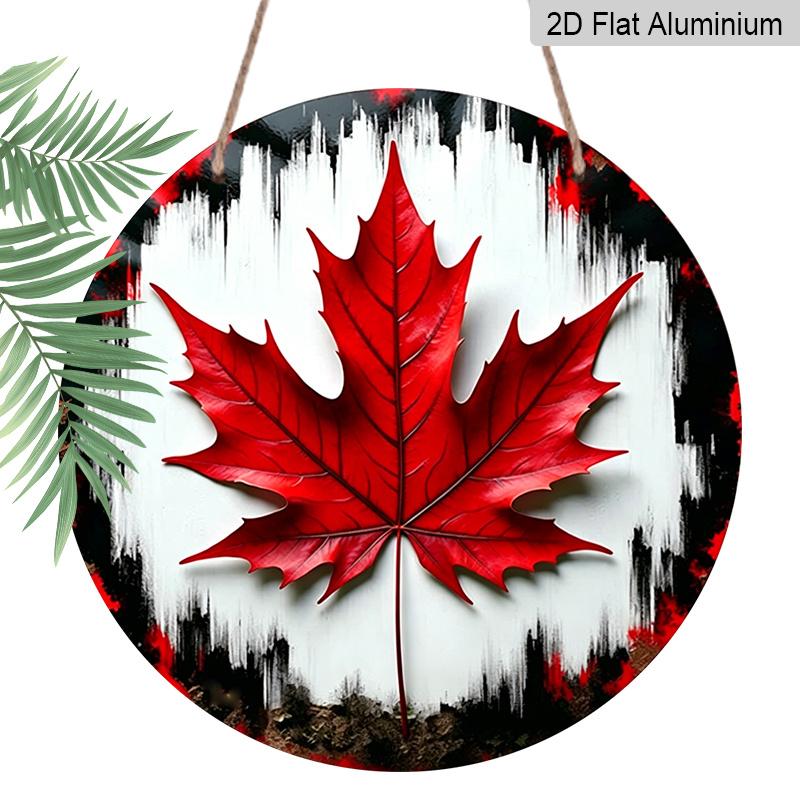 2D Flat, 1pc Round Aluminum Canada Maple Leaf Metal Sign, Canadian Flag Inspired Red Maple Leaf Wall Plaque, Waterproof Rustproof Decor, Perfect for 7.87×7.87inch
2D Flat, 1pc Round Aluminum Canada Maple Leaf Metal Sign, Canadian Flag Inspired Red Maple Leaf Wall Plaque, Waterproof Rustproof Decor, Perfect for 7.87×7.87inch