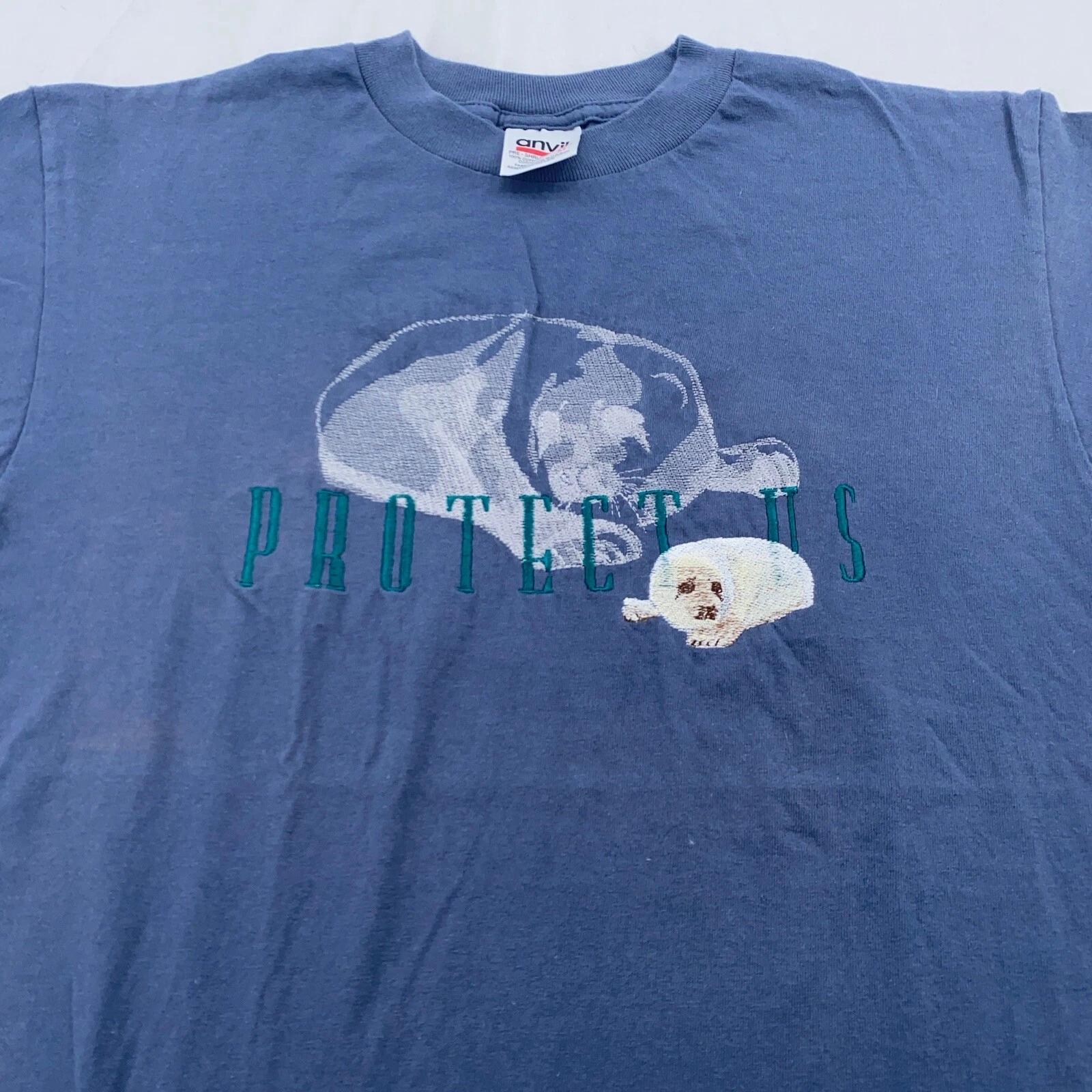 vintage 90s SEA LIONS PROTECT US EMROIDERED T-Shirt S/M NATURE animal endangered 3XL
vintage 90s SEA LIONS PROTECT US EMROIDERED T-Shirt S/M NATURE animal endangered 3XL