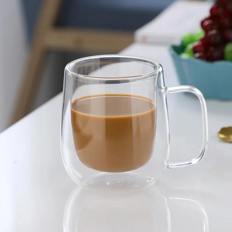 Double walled high borosilicate glass cup, heat-resistant handle, coffee, milk, juice, water cup, bar drinking utensils, coffee
Double walled high borosilicate glass cup, heat-resistant handle, coffee, milk, juice, water cup, bar drinking utensils, coffee