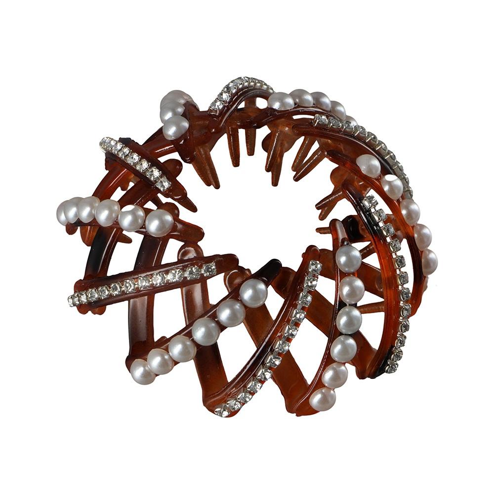 Meatball Head Bird Nest Bun Maker Pearl Hair Ring Women Ponytail Buckle Korean Style Hair Claw brown-multicolor pearl
Meatball Head Bird Nest Bun Maker Pearl Hair Ring Women Ponytail Buckle Korean Style Hair Claw brown-multicolor pearl