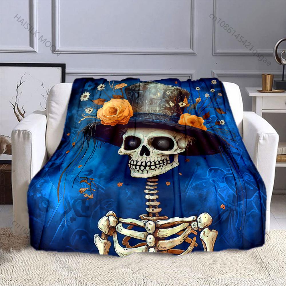Skull with Flowers on Blue Background Blanket Warm Soft Luxury Gifts for Children Adults Suitable for Home Bed Sofa Travel 75x90cm
Skull with Flowers on Blue Background Blanket Warm Soft Luxury Gifts for Children Adults Suitable for Home Bed Sofa Travel 75x90cm