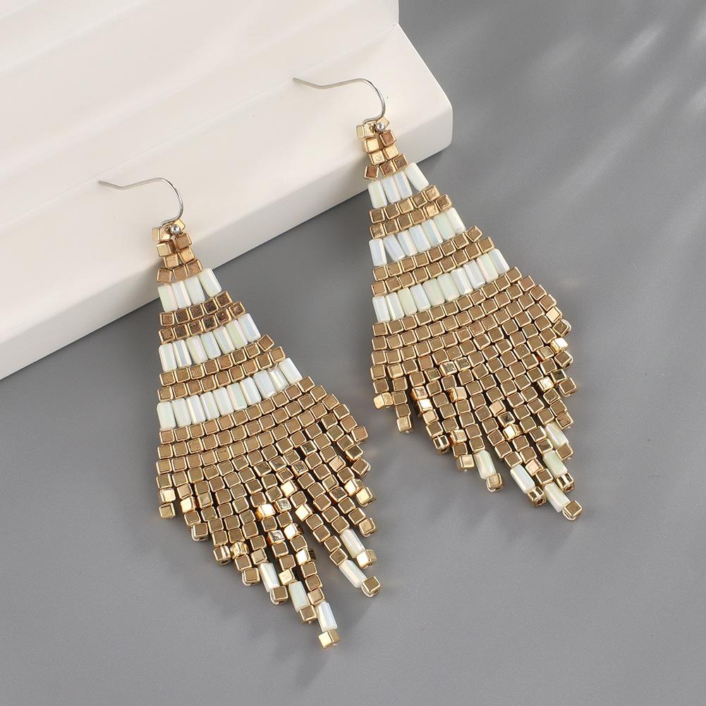 BOHO Seeds Beaded Earrings Fringe Tassel Bohemian Dangle Drop Ювелірні вироби ручної роботи EA1768
BOHO Seeds Beaded Earrings Fringe Tassel Bohemian Dangle Drop Ювелірні вироби ручної роботи EA1768
