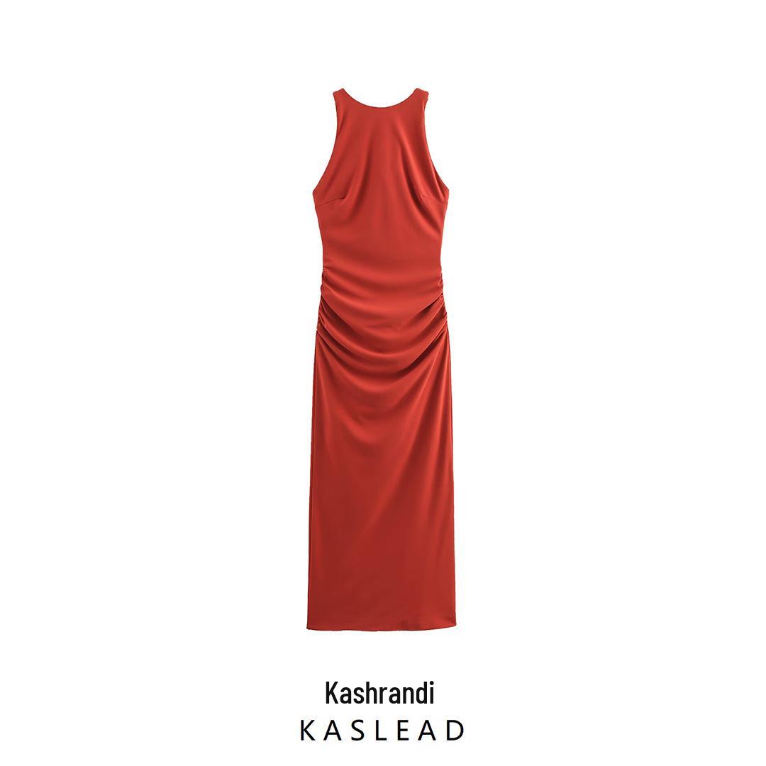 2025 Spring Women s Crisscross Halter Midi Dress - European & American Style M красный
2025 Spring Women s Crisscross Halter Midi Dress - European & American Style M красный