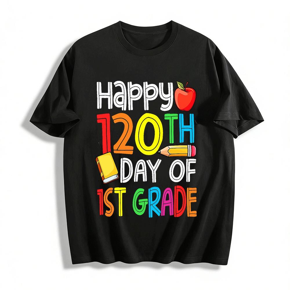 Happy 120th Day of 1st Grade Teacher Student Celebration Tee Pure cotton T-shirt 6XL
Happy 120th Day of 1st Grade Teacher Student Celebration Tee Pure cotton T-shirt 6XL