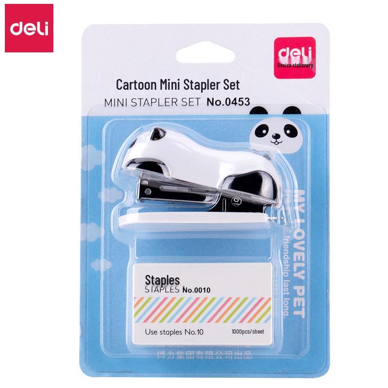 Deli 0453 Mini Cartoon Stapler for Kids - Small, Handheld, Includes 1000 Staples Set
Deli 0453 Mini Cartoon Stapler for Kids - Small, Handheld, Includes 1000 Staples Set