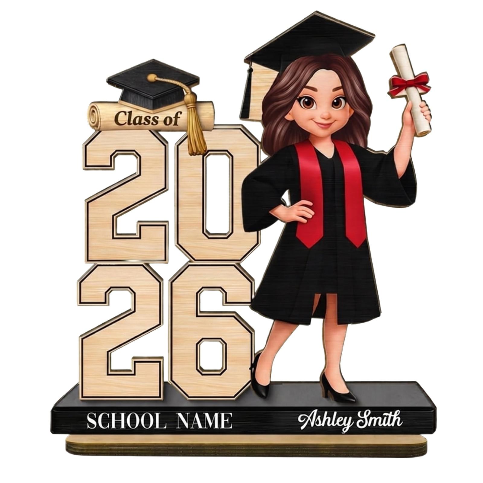 2026 Two Layer Wooden Personalized Graduation Table Decoration Custom Name Printed Graduation Gift for Graduate 20x0 5CM one size
2026 Two Layer Wooden Personalized Graduation Table Decoration Custom Name Printed Graduation Gift for Graduate 20x0 5CM one size