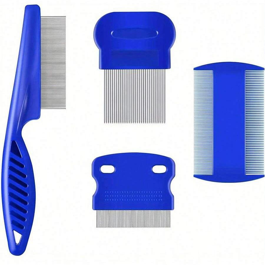 Professional Double Sided Stainless Steel Flea Comb for Dogs and Cats 4 Pack Pet Grooming Tool with Rounded Teeth for XS
Professional Double Sided Stainless Steel Flea Comb for Dogs and Cats 4 Pack Pet Grooming Tool with Rounded Teeth for XS