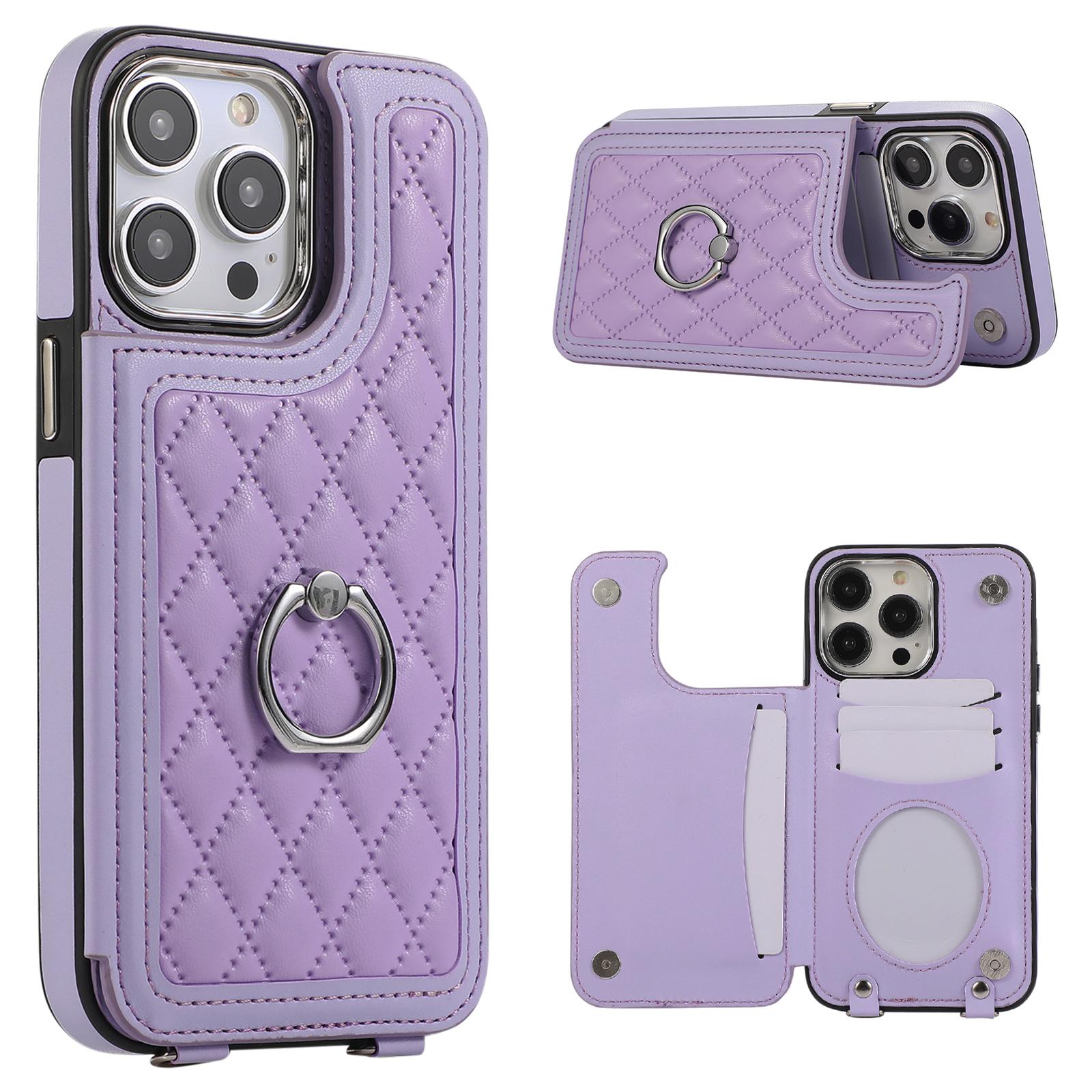 For iPhone 16 Pro Case Anti-Drop TPU+PU Leather Phone Cover with Ring Kickstand and Shoulder Strap Purple
For iPhone 16 Pro Case Anti-Drop TPU+PU Leather Phone Cover with Ring Kickstand and Shoulder Strap Purple
