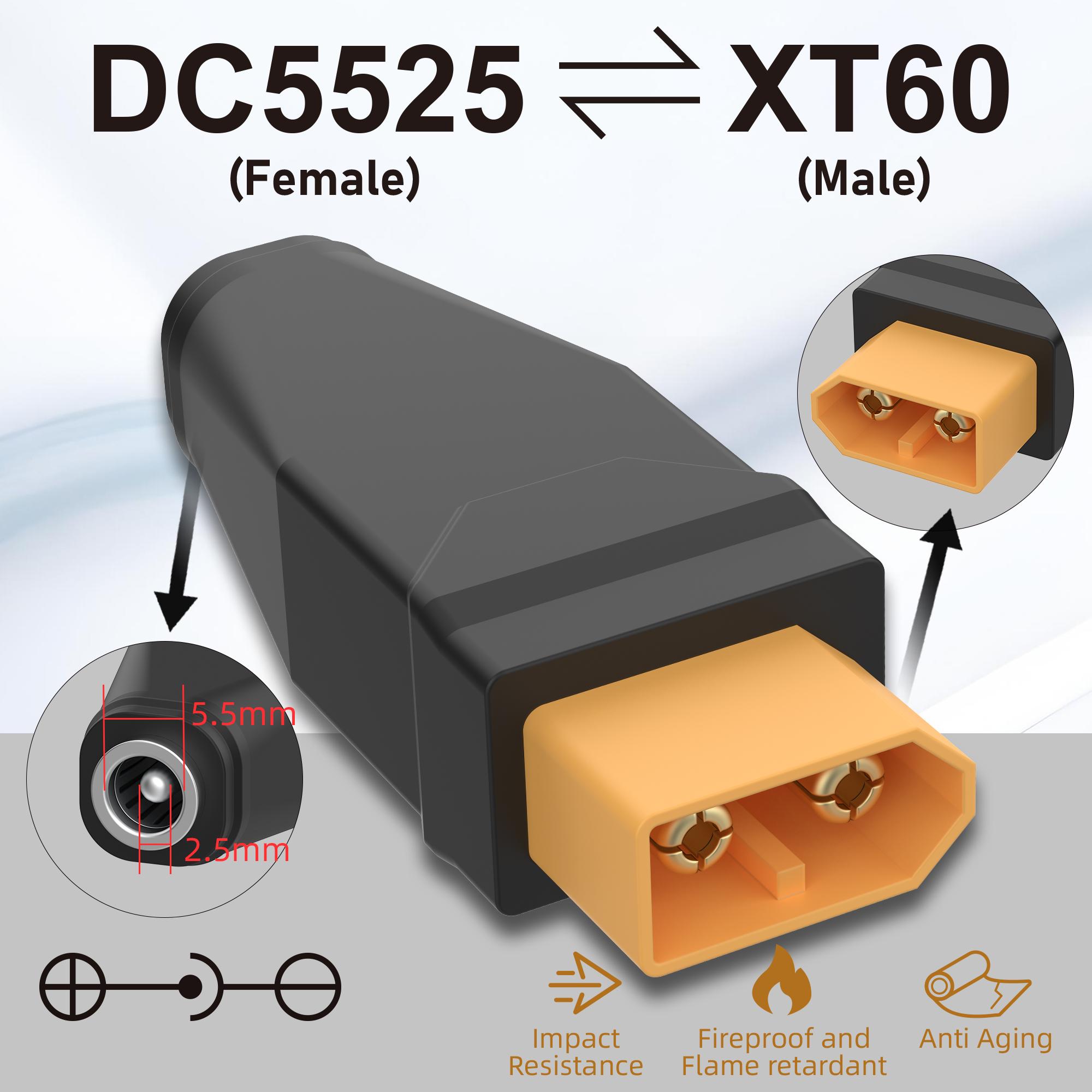 Роз єм XT60 до головки роз єму Dc5211 Перехідник для перетворення на кілька штекерів DC5521 5525 гніздовий штекер для заряджання, для БПЛА, ноутбуків
Роз єм XT60 до головки роз єму Dc5211 Перехідник для перетворення на кілька штекерів DC5521 5525 гніздовий штекер для заряджання, для БПЛА, ноутбуків