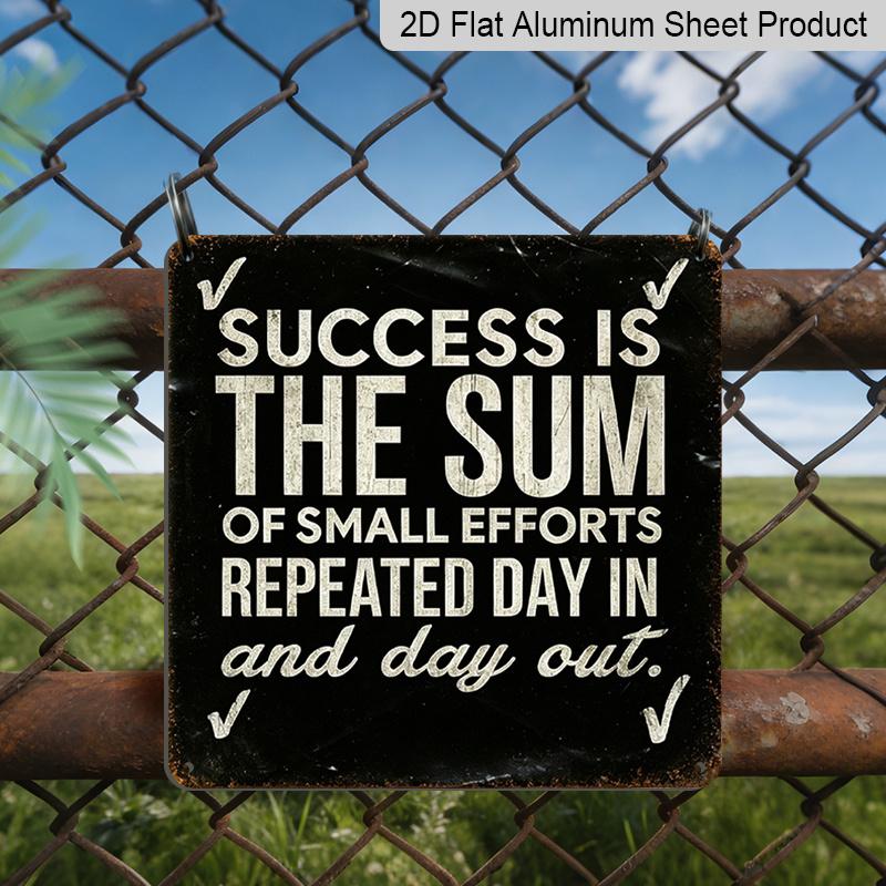 2D Flat - 1pc Vintage Aluminum Metal Sign, Outdoor Decorative Wall Plaque in Retro Tin Style, Featuring An Inspirational Quote: Success Is The Sum 20*20cm
2D Flat - 1pc Vintage Aluminum Metal Sign, Outdoor Decorative Wall Plaque in Retro Tin Style, Featuring An Inspirational Quote: Success Is The Sum 20*20cm