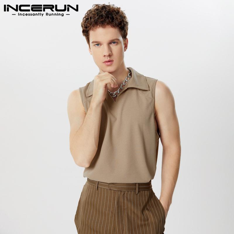INCERUN Мужские летние свободные майки с воротником-лацканами без рукавов повседневные футболки 2XL
INCERUN Мужские летние свободные майки с воротником-лацканами без рукавов повседневные футболки 2XL