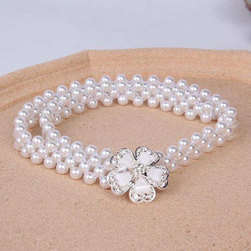 Sweet Ladies Diamond Waist Chain Multi-Row Pearl Embellished Dress Elastic Beaded Belt
Sweet Ladies Diamond Waist Chain Multi-Row Pearl Embellished Dress Elastic Beaded Belt