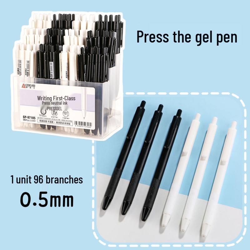 96-Piece Press-Type Neutral Pens Set | 0.5mm ST Needle Tube | Black & Red for Students and Office Use 96-piece Set
96-Piece Press-Type Neutral Pens Set | 0.5mm ST Needle Tube | Black & Red for Students and Office Use 96-piece Set