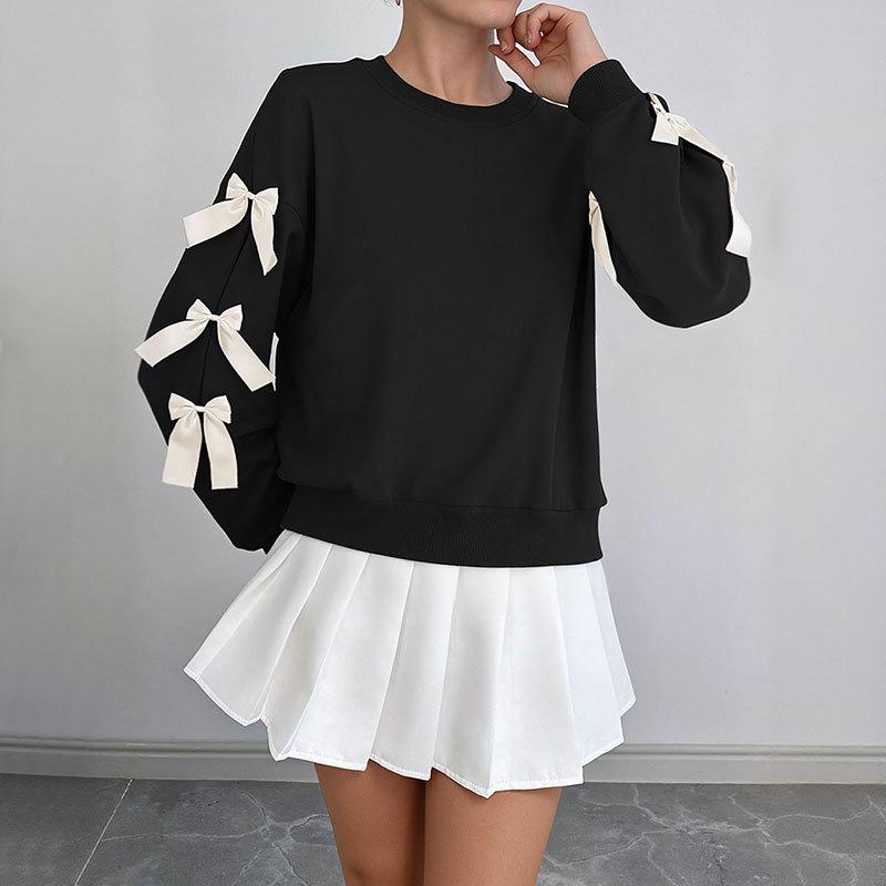 2026 Autumn/Winter European-American Valentine s Day Bow Decor Women s Christmas Party Pullover Hoodie M чорний
2026 Autumn/Winter European-American Valentine s Day Bow Decor Women s Christmas Party Pullover Hoodie M чорний